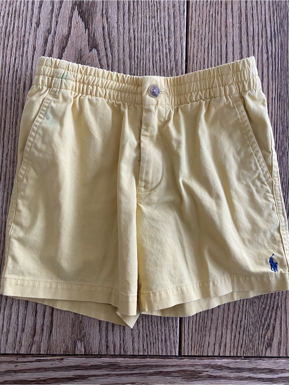 Polo Ralph Lauren Boys Chino Shorts- Elastic Waistband Light Yellow Size 8